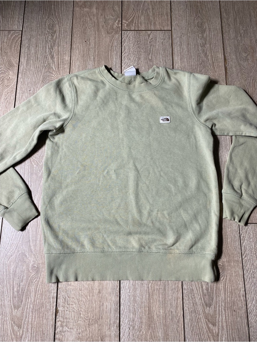 The North Face Women's Heritage Patch Crewneck Sweatshirt Sage Green XS